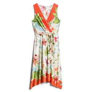 London Times | Denisse Knit Wrap Dress | M